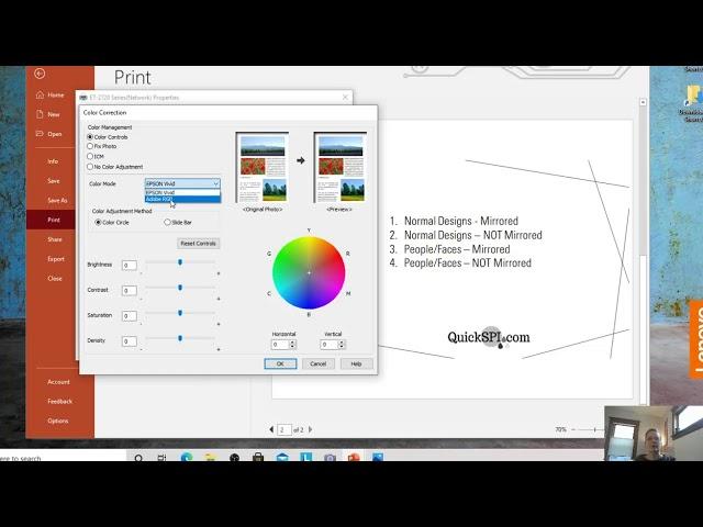 Epson 2720 Sublimation Settings Print Preferences - WATCH MY SCREEN DEMO as I create paper settings.