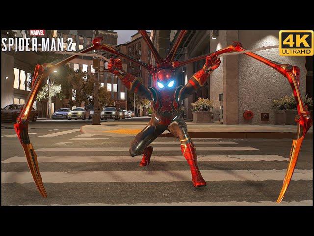 MCU Iron Spider Suit Gameplay - Marvel's Spider-Man 2 (4K 60FPS)