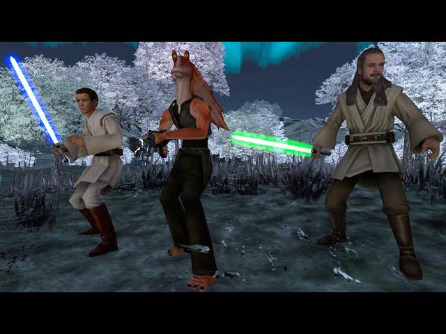 Star Wars: Battlefront 2 (2005 Remaster) - Naboo Plains Winter Night - Hero Assault - Heroes side