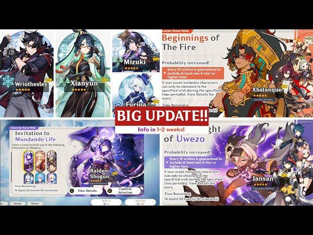 NEW UPDATE! Confirm 5.4 Banner, Iansan & Xbalanque CANCELED? Inazuma Chronicle Wish – Genshin Impact