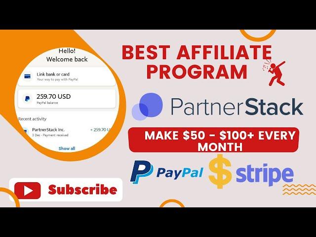 Partnerstack – Make $50 to $100+ Every Month (Best Affiliate Program) Complete Video 2022