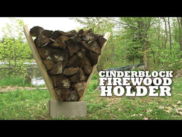 DIY Cinder Block Firewood Holder