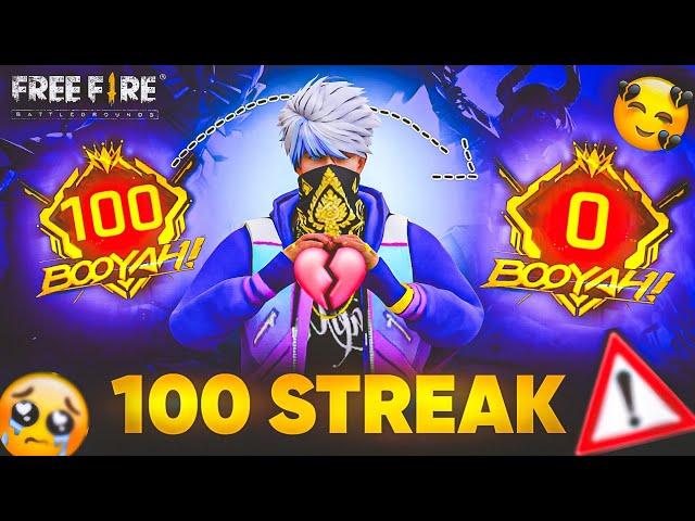 LAST PART OF 100 STREAK CHALLENGE IN FREE FIRE  GARENA FREE FIRE