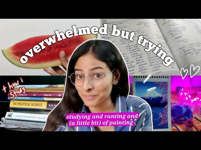 a chill + chatty study vlog// juggling through boards and CUET preparation