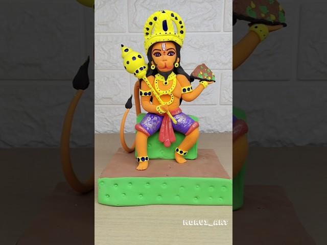 Hanuman ji  DIY Hanuman ji Clay Art idol making  #shorts #hanumanji #clayart #hanuman