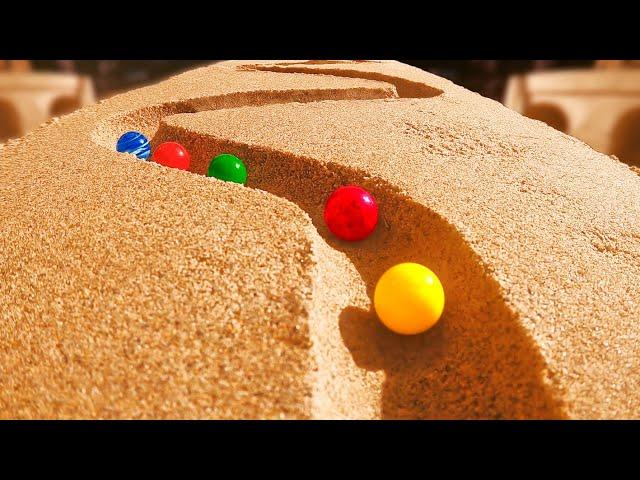 Marble Run ASMR / Castle / Sand Satisfying