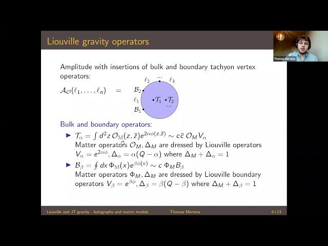 Liouville and JT Quantum Gravity - Holography and Matrix Models - Thomas Mertens