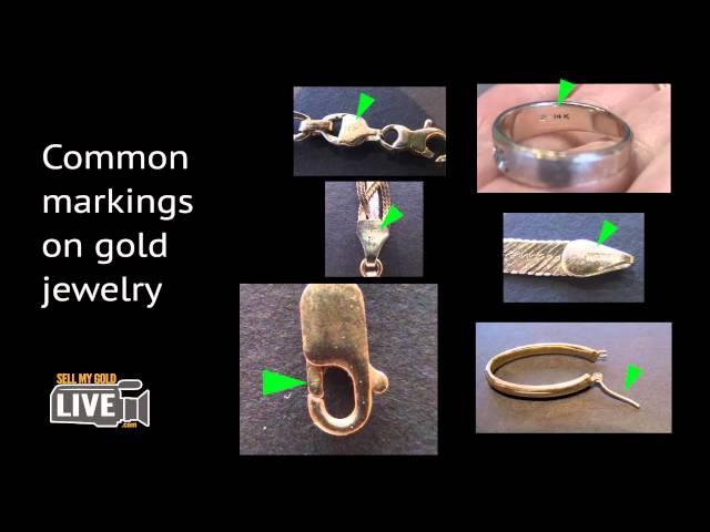 Identifying markings on gold jewelry