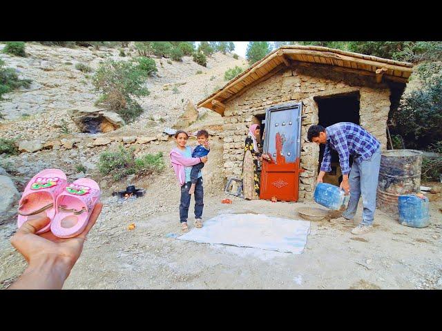 Big surprise: the doors, windows, and color of the nomadic girls' shelter