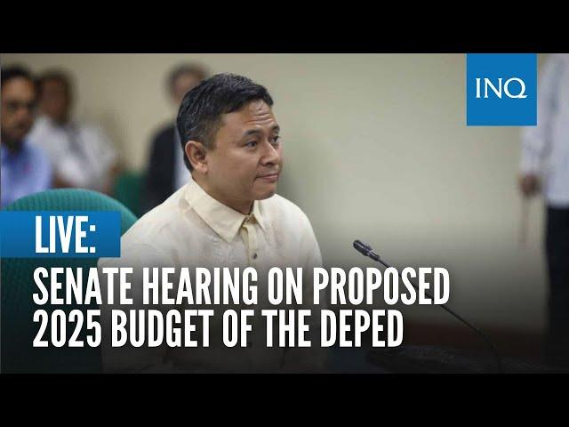 LIVE: Senate hearing on proposed 2025 budget of the Department of Education | Sep 10