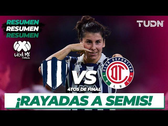 HIGHLIGHTS - Monterrey vs Toluca | Liga Mx Femenil AP2024-4tos | TUDN