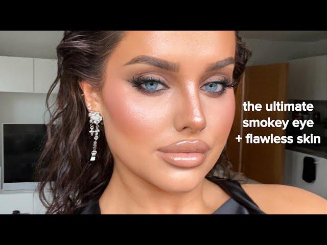 the ultimate smokey eye + flawless skin (in depth tutorial!!)