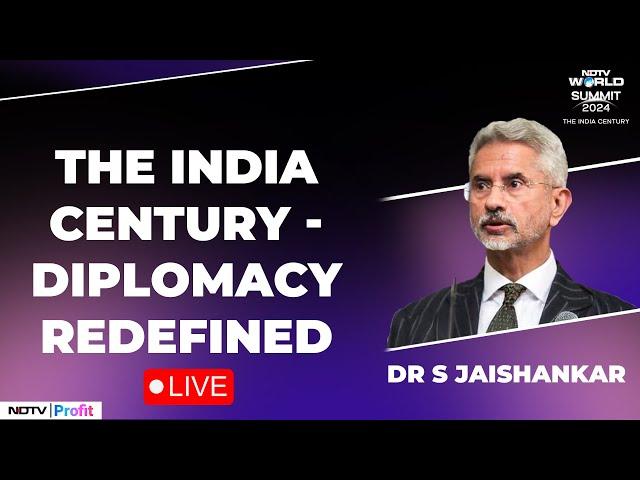 Watch Live: EAM S Jaishankar LIVE At NDTV World Summit