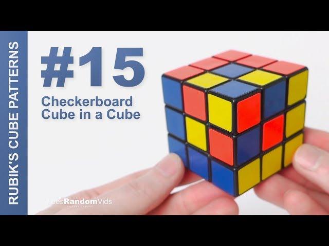 How to make Rubik's Cube Patterns #15: Checkerboard Cube in a Cube