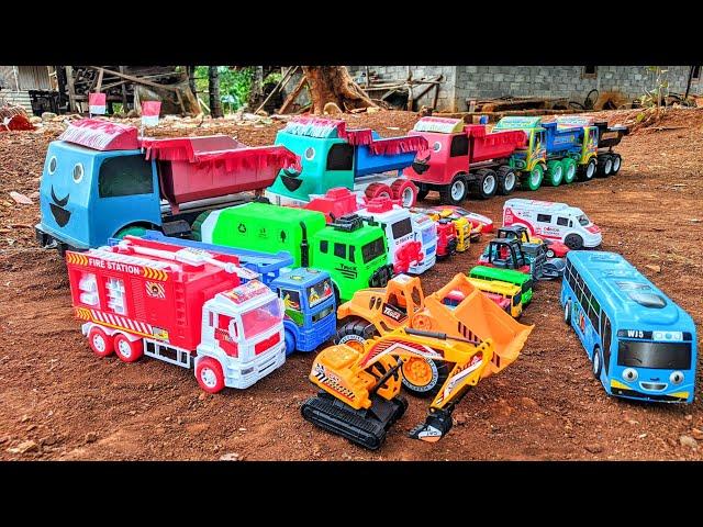 Brem brem  Tayo long tronton truck, transports excavators, bulldozers, fire trucks