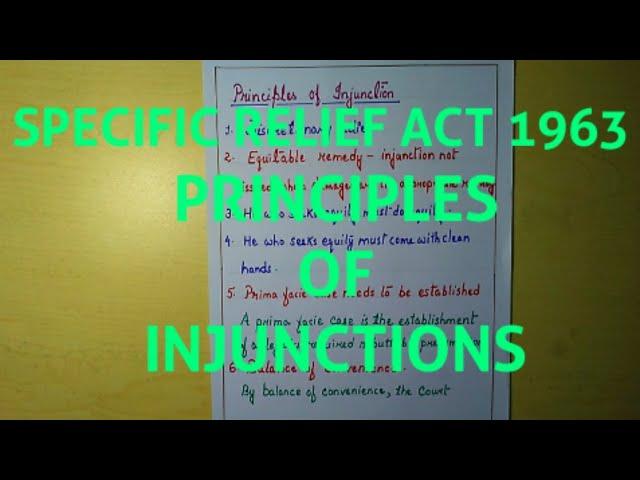 Principles of Injunction Explained.