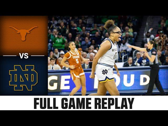 Texas vs. Notre Dame Full Game Replay | 2024-25 ACC Women's Basketball