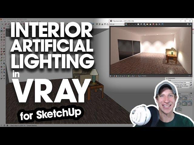 Getting Started Rendering in Vray (EP 4) - Interior Lighting in Vray Using Artificial Lighting