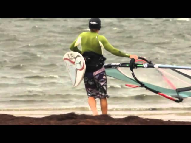 Windsurfing TD Nicole at the Canadian Hole, Hatteras, NC