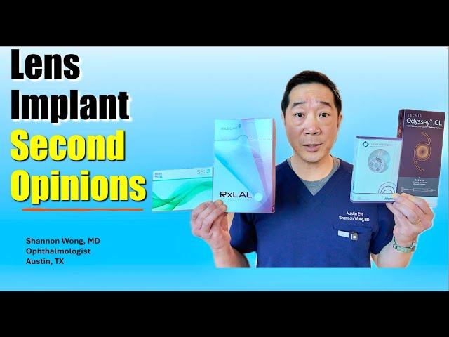 Top 10 Questions on Second Opinions - Premium Cataract or Lens Replacement Surgery. Shannon Wong, MD