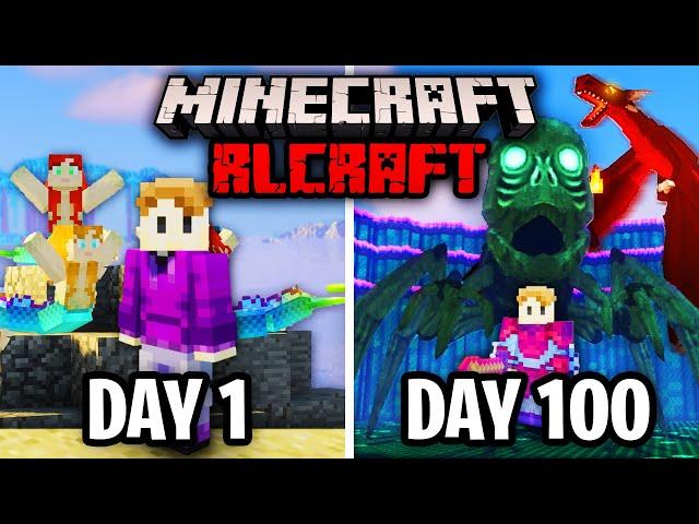 I Spent 100 Days in RLCraft & Beat The Hardest Boss...