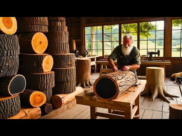 Woodworking Art's Big Wave: Watch 70-Year-Old Carpenter Create a Perfectly Curved 3D Table