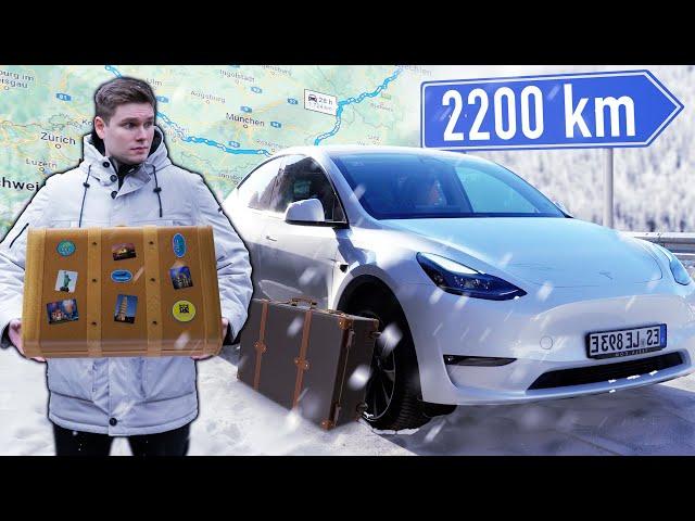 Elektro-Reise im Winter?? So ist es wirklich! | Tesla Model Y Performance