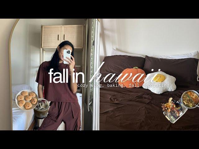 FALL IN HAWAII 🪵 - fall decorating, baking, hot pot night