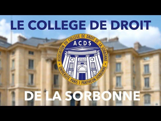 Présentation du Collège de Droit de la Sorbonne | Paris 1 Panthéon Sorbonne