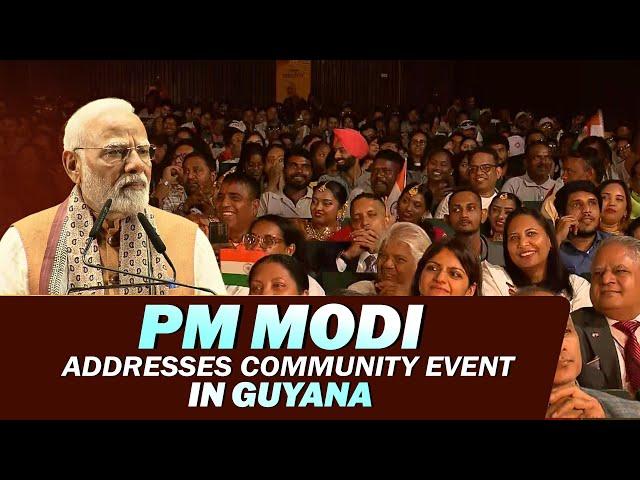 LIVE: PM Modi addresses the Indian community in Guyana | Indian diaspora | India |Georgetown