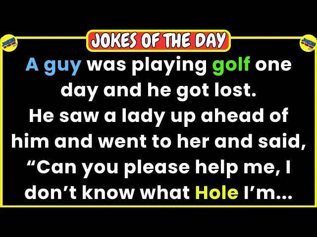 Funny Adult Joke: A man got lost playing golf, so asked the lady in front of him what hole he was on