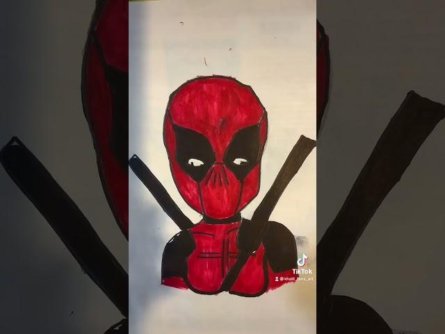 Khalil fans art- drawing of a female Deadpool ️