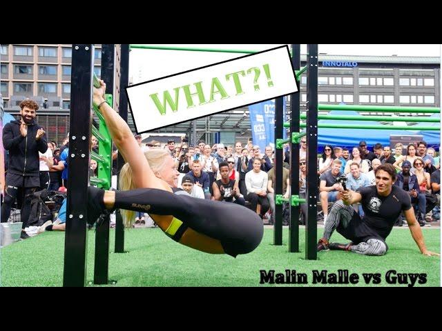 Malin malle vs Guys - street workout competition