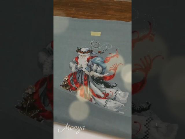 Winter White Santa від Mirabilia на оформленні у Моня#crosstich #вишивка