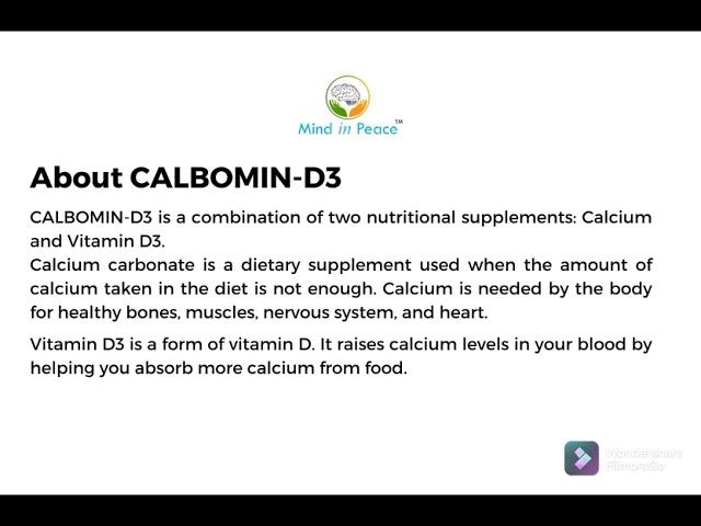 Calbomin D3 |  CALCIUM CARBONATE VITAMIN D3 TABLETS | Psychocare Health Private Limited