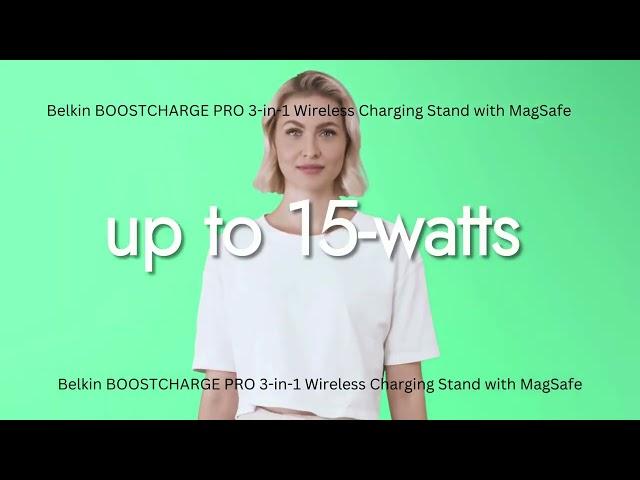 Belkin BOOST CHARGE PRO 3 in 1 Wireless Charging Stand with MagSafe