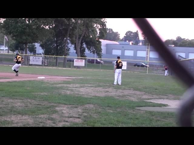 Hartford Hawks Chad Bruce singles to right