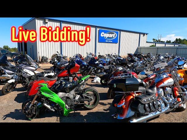 Copart Walk Around + Bikes + Live Bidding and a SURPRISE!! 10-7-21