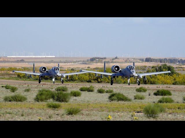 [4K] USAF A-10C Thunderbolt II deployment Zaragoza AFB - Swift Response 23 -