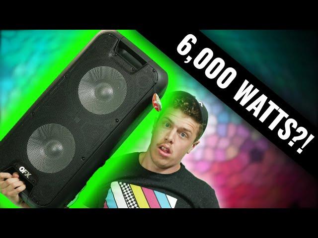 6,000 Watt Portable Bluetooth Speaker | QFX PBX-100 Dual 10" Portable Party Speaker