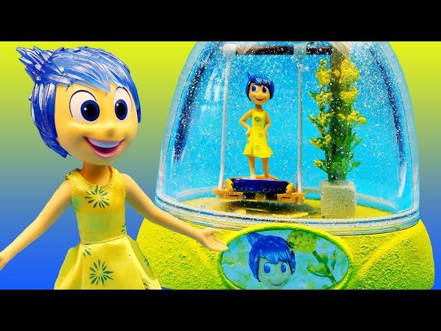 INSIDE OUT JOY GLITTER GLOBES Happy Swing Disney Toys How to Make Your Own