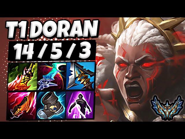 T1 Doran vs T1 Faker - Ambessa vs Renekton [ TOP ] Korea Challenger