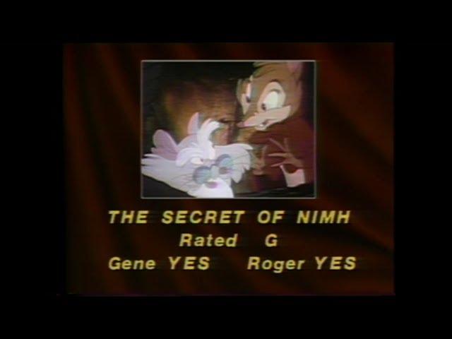 The Secret of Nimh (1982) movie review - Sneak Previews with Roger Ebert and Gene Siskel