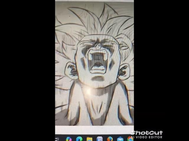 Goku face drawing#shorts#youtubechannel#for you#