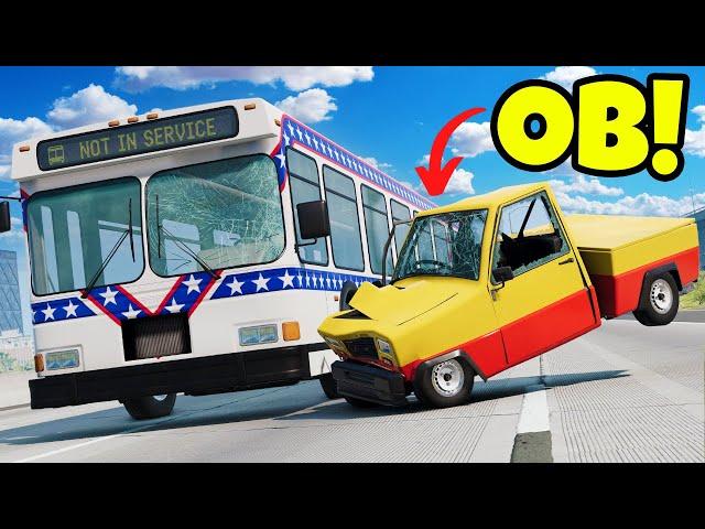 BIGGEST vs SMALLEST High-Speed Car Chase with OB in BeamNG Drive Mods!