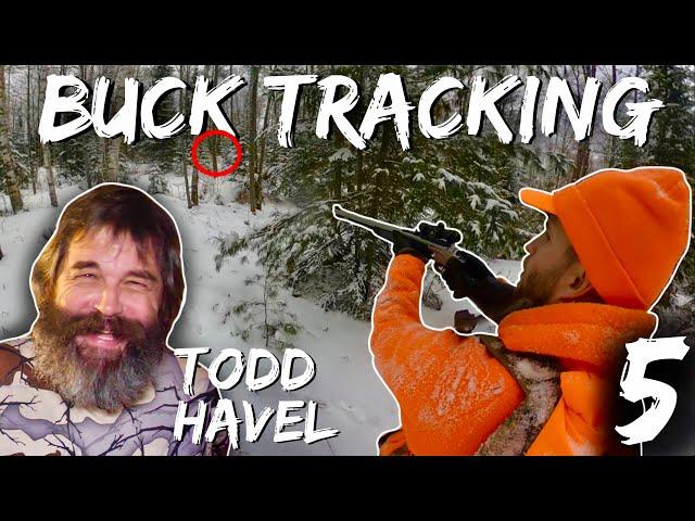 UP Michigan BUCK TRACKING with TODD HAVEL // Muzzleloader Big Woods Deer Camp