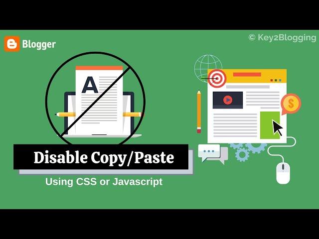 How to Disable Copy Paste in Blogger? | Disable text selection | Disable Right click