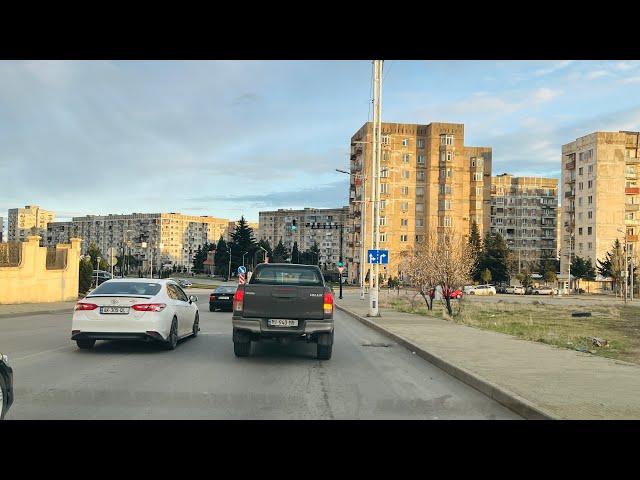 Тбилиси. Из Варкетили по Кахетинскому шоссе в сторону Исани. Поездка на автомобиле.