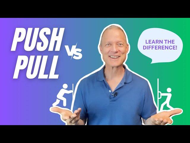 Push and pull. Learn these words with Chameleon English