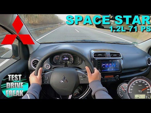 2021 Mitsubishi Space Star 1.2 L Top 71 PS TOP SPEED AUTOBAHN DRIVE POV